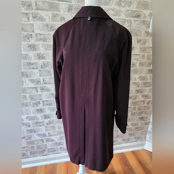 Vintage Jacqueline Ferrar Deep Purple Swing Coat Size Petite Medium - Picture 7 of 7